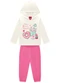 Kyly - Conjunto Infantil Menina Estampa Bege - variação: Cinza