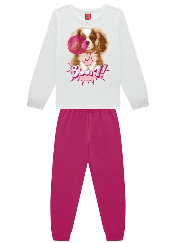 Kyly - Conjunto Infantil Menina Estampa Cinza