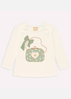 Milon - Conjunto Infantil Menina Estampa  Cinza - MILON