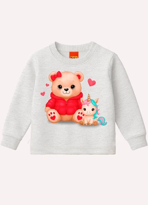 Kyly - Conjunto Infantil Menina Estampa Cinza - KYLY