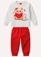 Kyly - Conjunto Infantil Menina Estampa Bege - variação: Cinza