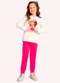 Kyly - Conjunto Infantil Menina Estampa Branco - variação: Cinza