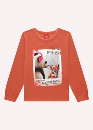 Kyly - Conjunto Infantil Menina Estampa Laranja - KYLY