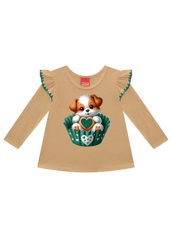 Kyly - Conjunto Infantil Menina Estampa Marrom 2