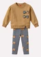 Kyly - Conjunto Infantil Menina Estampa Marrom - variação: Marrom