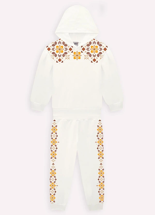 Nanai - Conjunto Infantil Menina Estampa Off White 2