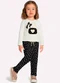 Milon - Conjunto Infantil Menina Estampa Off White - variação: Off White