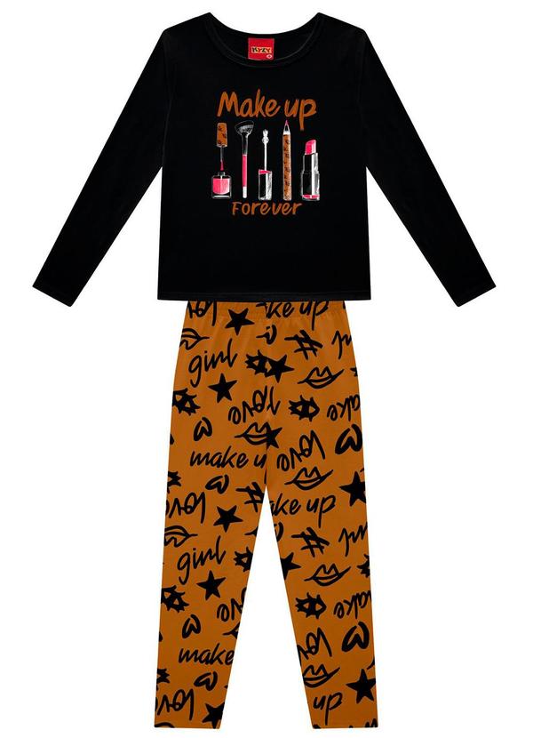 Kyly - Conjunto Infantil Menina Estampa Preto