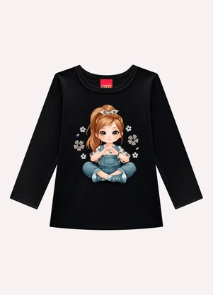 Kyly - Conjunto Infantil Menina Estampa Preto - KYLY
