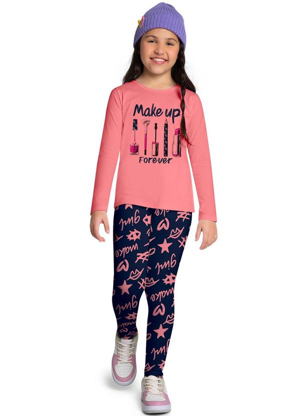 Kyly - Conjunto Infantil Menina Estampa Rosa