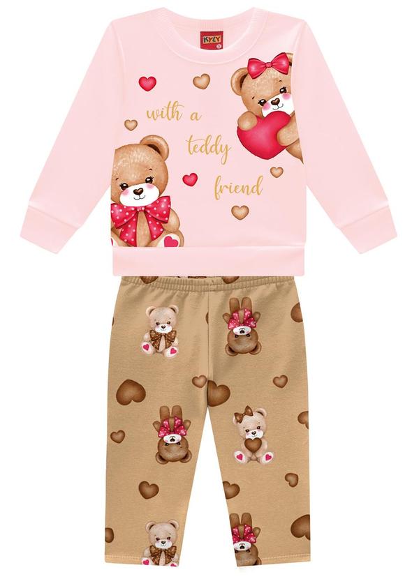Kyly - Conjunto Infantil Menina Estampa Rosa 2