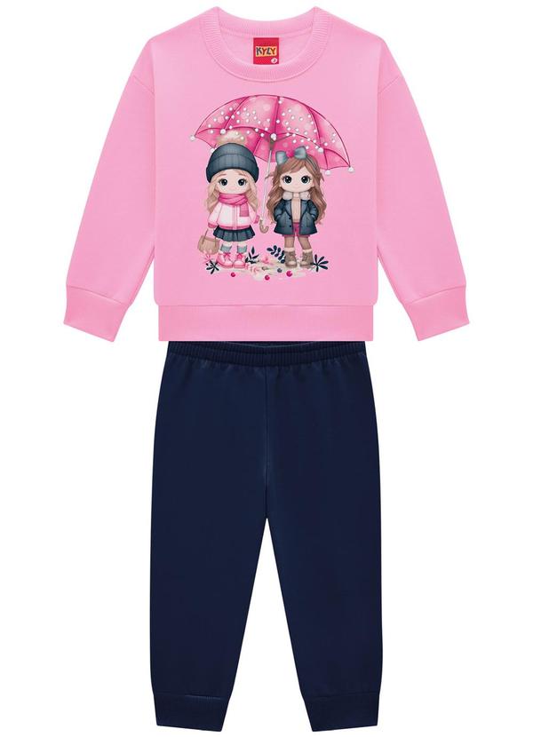 Kyly - Conjunto Infantil Menina Estampa Rosa