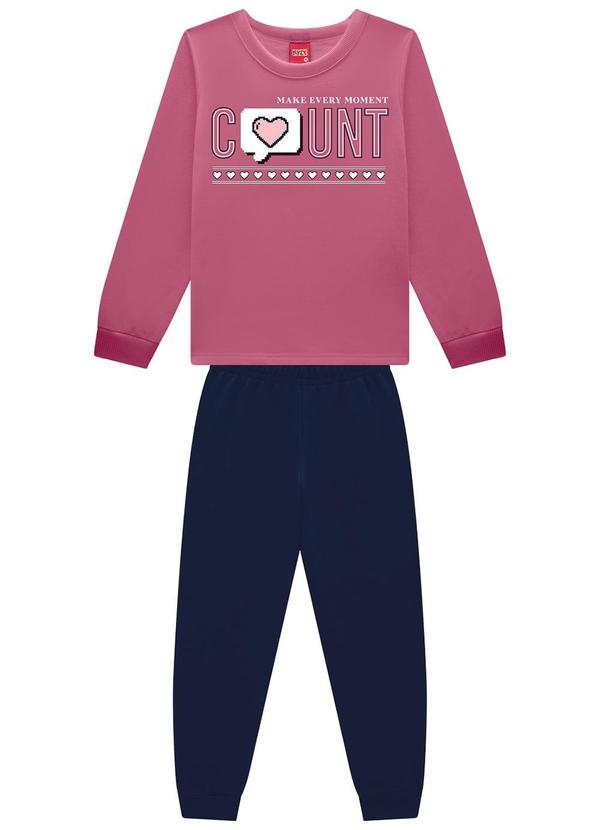 Kyly - Conjunto Infantil Menina Estampa Rosa
