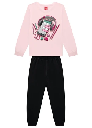 Kyly - Conjunto Infantil Menina Estampa Rosa - KYLY