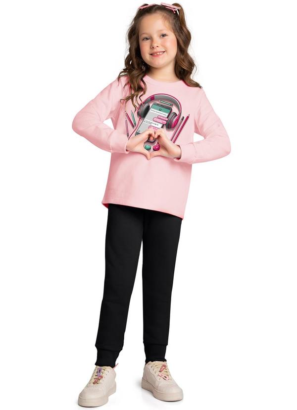 Kyly - Conjunto Infantil Menina Estampa Rosa