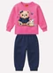 Kyly - Conjunto Infantil Menina Estampa Bege - variação: Rosa