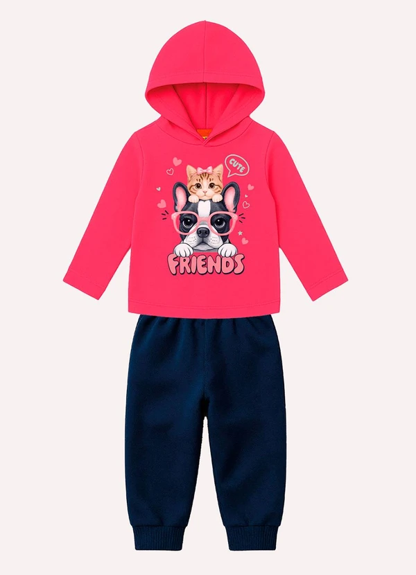 Kyly - Conjunto Infantil Menina Estampa Rosa