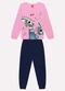 Kyly - Conjunto Infantil Menina Estampa Branco - variação: Rosa
