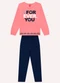 Kyly - Conjunto Infantil Menina Estampa Preto - variação: Rosa