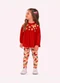 Nanai - Conjunto Infantil Menina Estampa Rosa - variação: Vermelho