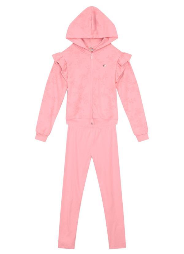 Brandili - Conjunto Infantil Menina Floral Rosa