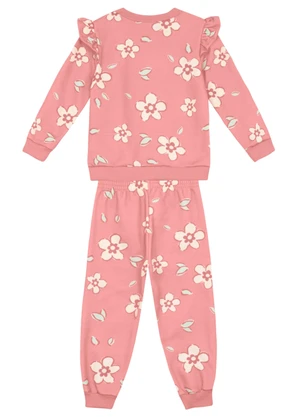 Brandili - Conjunto Infantil Menina Floral Rosa - BRANDILI