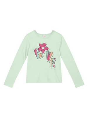Brandili - Conjunto Infantil Menina Floral Verde - BRANDILI