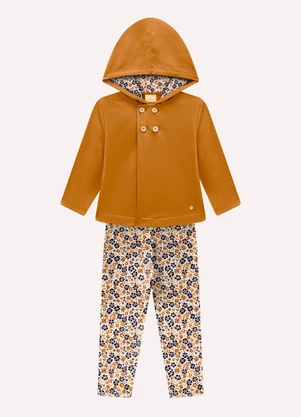 Milon - Conjunto Infantil Menina Flores Amarelo - MILON