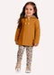 Milon - Conjunto Infantil Menina Flores Vermelho - variação: Amarelo