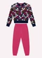 Kyly - Conjunto Infantil Menina Flores Azul - variação: Azul
