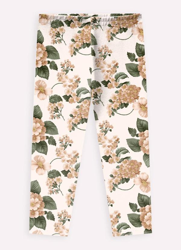 Milon - Conjunto Infantil Menina Flores Marrom 3