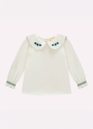 Milon - Conjunto Infantil Menina Flores Verde - MILON