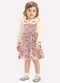 Milon - Conjunto Infantil Menina Flores Verde - variação: Vermelho
