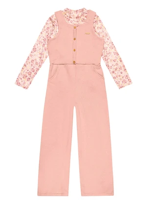 Colorittá - Conjunto Infantil Menina Florido Amplo Rosa - COLORITTÁ