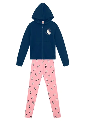 Brandili - Conjunto Infantil Menina Florido Azul - BRANDILI