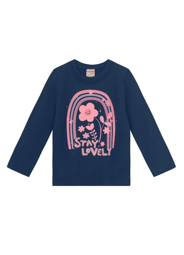 Brandili - Conjunto Infantil Menina Florido Azul 2