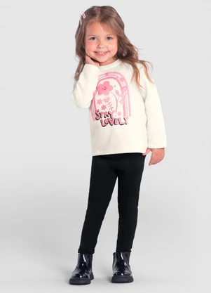 Brandili - Conjunto Infantil Menina Florido Azul - BRANDILI