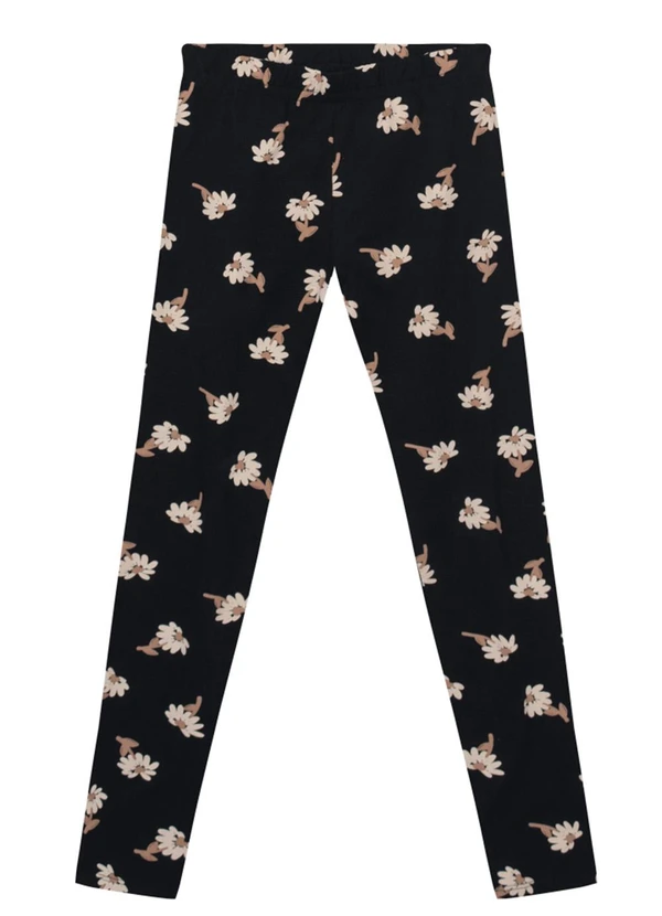 Brandili - Conjunto Infantil Menina Florido Preto 4