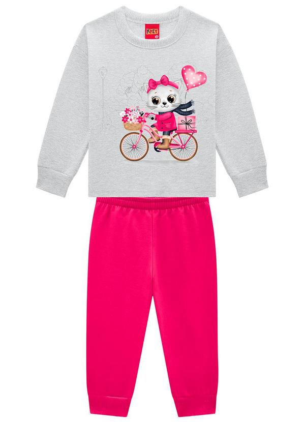 Kyly - Conjunto Infantil Menina Gatinha Cinza 2