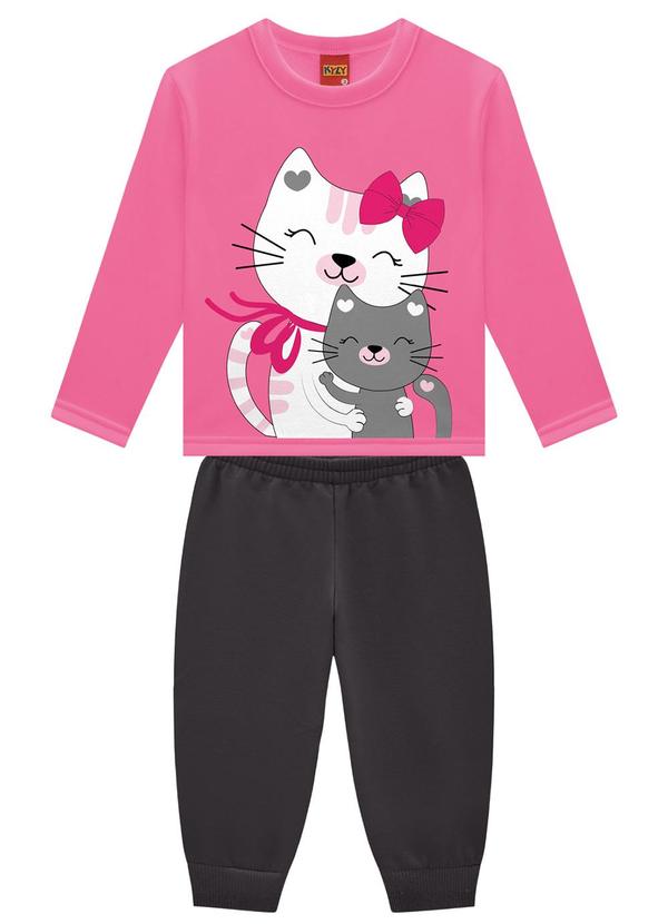 Kyly - Conjunto Infantil Menina Gatinhos Rosa