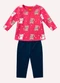 Kyly - Conjunto Infantil Menina Gatos Azul - variação: Rosa