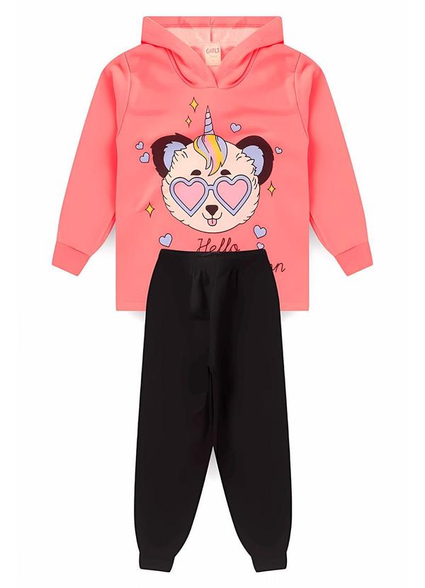 Rosa Azul - Conjunto Infantil Menina Inverno Hello Rosa