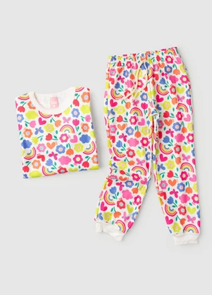 Rosa Azul - Conjunto Infantil Menina Inverno Iaia Off White - ROSA AZUL