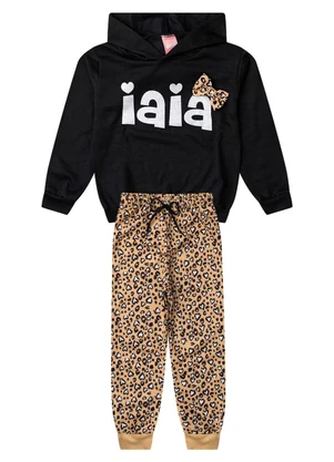 Rosa Azul - Conjunto Infantil Menina Inverno Iaia Preto - ROSA AZUL