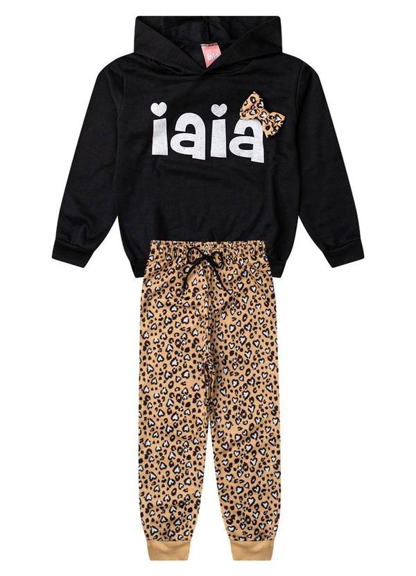 Rosa Azul - Conjunto Infantil Menina Inverno Iaia Preto