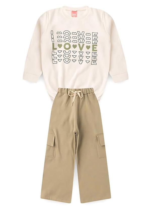 Rosa Azul - Conjunto Infantil Menina Inverno Love Iaia Cinza