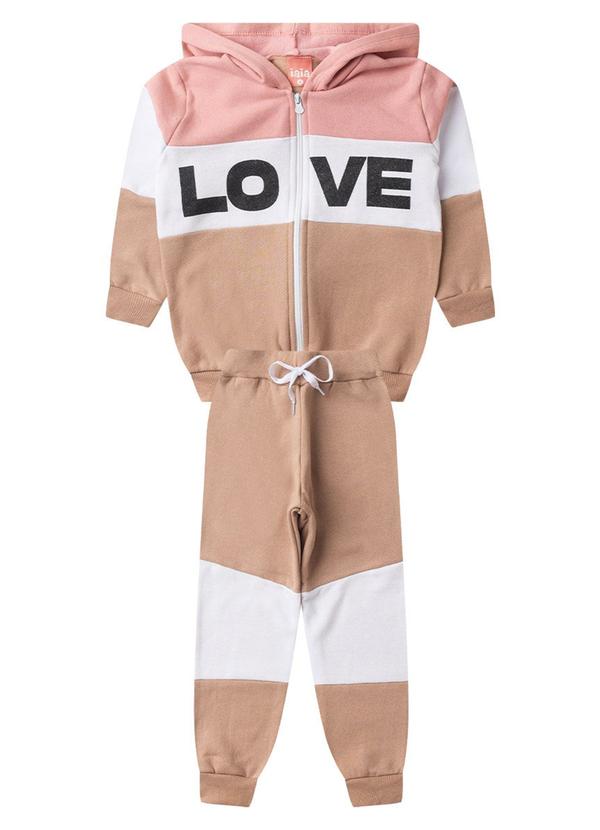 Rosa Azul - Conjunto Infantil Menina Inverno Love Iaia  Rosa