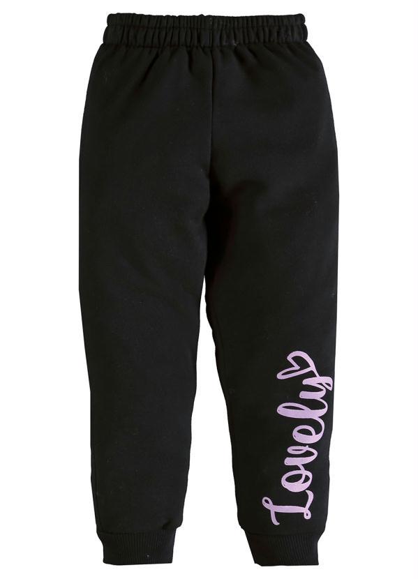 Up Baby - Conjunto Infantil Menina Jaqueta e Calça Preto 5