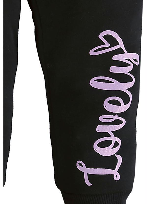 Up Baby - Conjunto Infantil Menina Jaqueta e Calça Preto 8