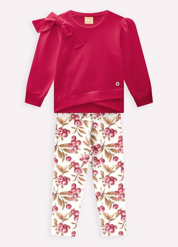 Milon - Conjunto Infantil Menina Laço Rosa 2